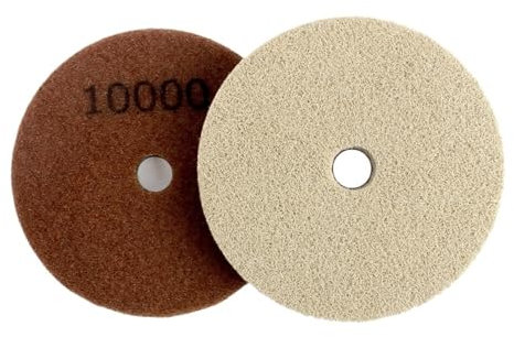 SHENGG 2PCS 5 Spugna Tampone for lucidatura Uso bagnato Disco abrasivo Cemento Granito Marmo Pulizia Ruota di lucidatura Grana 300-10000(6000)