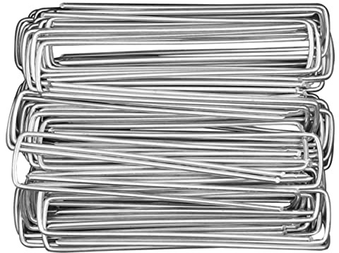 Mikikit 30piezas Clavos para Césped de Jardinería Grapas para Tela Fijación de Césped Artificial Estacas Forma para Jardinería y Paisajismo