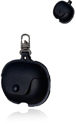 Hülle für Baseus MC1 Pro Wireless Earbuds, yystao PU Leder-Schutzhülle kompatibel mit Baseus MC1 Pro, mit Karabiner, staubdicht, stoßfest und langlebig