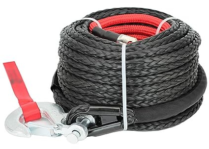 Cuerda de Remolque, Cuerda de cabrestante sintética de 12mm x 28m, 13mm x 25m, cuerda de remolque todoterreno for vehículo ATV SUV(12mmx25m)