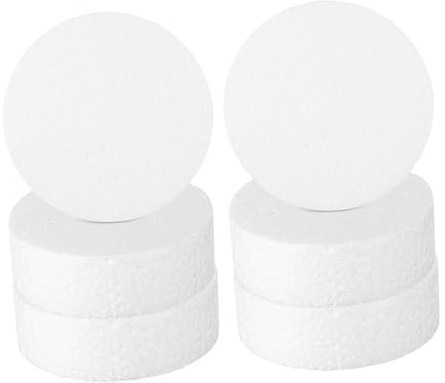 Hohopeti 6 Cilindros De Espuma Para Manualidades Discos De Espuma De Poliestireno Moldes Para Tartas Círculos De