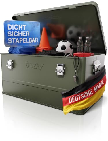 Aluminium Box mit Deckel 85L Grün Alukiste Alu Kiste Abschliessbar Trucky