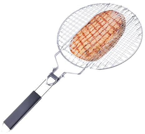 Paniers de Barbecue pour la Cuisson au Grill - Panier en Fer avec Poignée Amovible - Panier à Poisson Détachable pour Barbecue | Pour Repas en Extérieur Maison Pique-nique Camping Viande