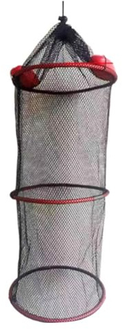 Fiskfälla, Belagd fiskekorg Hopfällbar Flytande Justerbar 30-90cm Flerfärgad