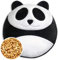 LESCHI Wärmekissen - 4 Kammer Körnerkissen für Mikrowelle - Tier Panda Schwarz, Weiß - anschmiegsames Getreidekissen mit Bio Weizen - ideal als Wärmespender im Winter und für den Bauch