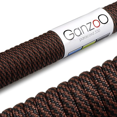 Ganzoo Paracord 550 Snöre Rep för Armband, Linne, Halsband, Nylonrep 30 Meter, Flerfärgad