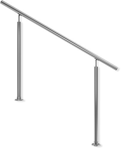 DOLLE Geländer Edelstahl Hauseingang aufgesetzte Montge 2 Pfosten Länge 150 cm Höhe 100 cm witterungsbeständig