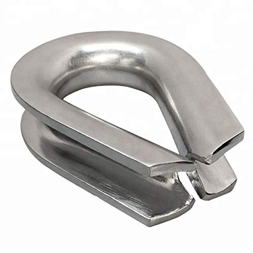 4mm Kausche 10 Stück Drahtseilkauschen für Drahtseilklemmen 4 mm Edelstahl V4A Forstseil Drahtseil Seil Windenseil