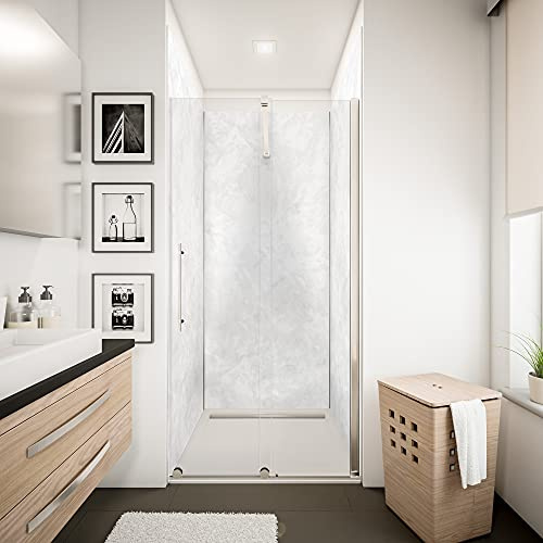 Schulte 3 panneaux muraux 100x210 cm + 2x finition, 1x extension, 2x angle | lot 3 panneaux et 5 profilés revêtement bain douche cuisine avec des cales