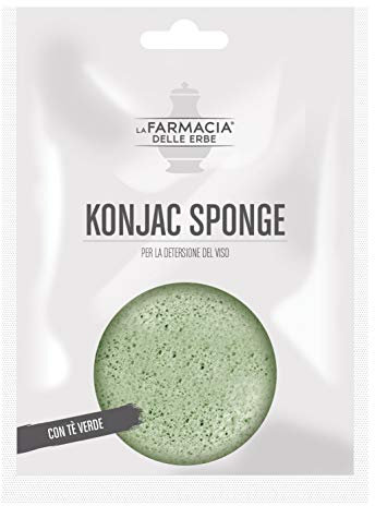 Spugna Konjac Detersione Viso The Verde 1 Pezzo - La Farmacia delle Erbe
