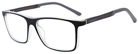 Flydo Gaming Brille Blaulicht Unisex - Transparente Linsen mit Blaulichtfilter - Computerbrille zum Blockieren von UV-Kopfschmerz - Herren/Damen