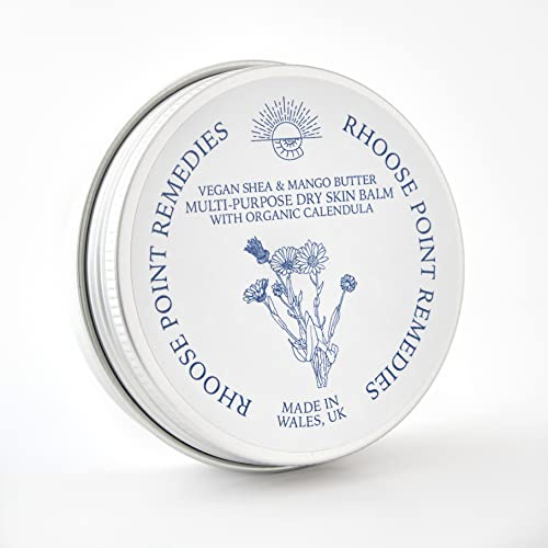 Calendula Natural Dry Skin Balm 50ml – Helps Treat Ultra Dry Skin Conditions like Eczema & Psoriasis Soothes Rashes Itching Chapped Hands Chapped Lips Reduces Appearance of Scars & Stretch Marks
