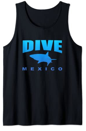 Tauchen Sie Mexiko, Tauchen in Mexiko mit Haien (blau) Tank Top