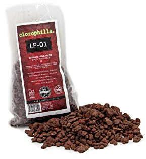 clorophilla. Lapillo volcanique - Pierre pour jardin naturel, lapilles volcaniques idéales pour paillage, pierres pour remplir les pots, pierres et cailloux pour aquarium 1 litre