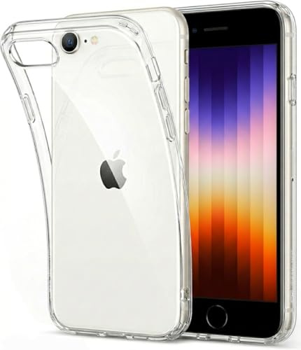 Oprimio Kristallklar Hülle für iPhone SE 2020-2022 und iPhone 7 und iPhone 8 [Silikon Hülle] [%100 Durchsichtig] [Deutsche Material] [Ultra Dünn] Klar Handyhülle für iPhone 7/8 / SE2020 / SE2022
