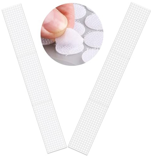 LABUYI 1200 Piezas Adhesivo Redondo 10mm,600 Pares Adhesivo Doble Cara Redondo,Adhesivo Doble Cara(Blanco)