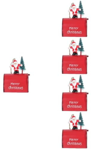 Abaodam 5stücke Weihnachtsbaum Form Eines Briefkastens Kreative Weihnachtsdekoration Für Baum Für Festliche Anlässe Und Robustes Design Aus Eisen Für Lange Haltbarkeit