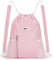 WANDF Zaino con coulisse con spallina, Zaino sportivo da palestra con tasca in rete, Zaino con coulisse per donna Uomo (Rosa)