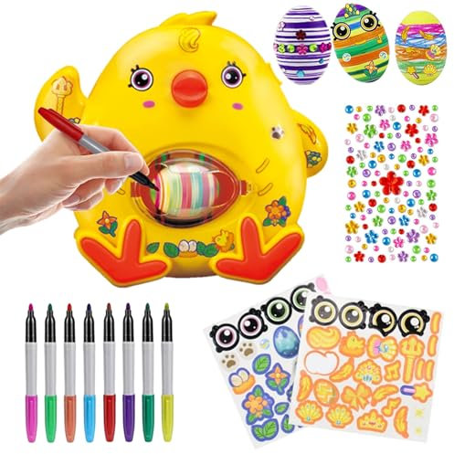Amycute Eier Bemalen Maschine, Ostereier Bemalen, Eiermalmaschine, DIY Osterdeko, Osterei Dekorieren Maschine mit Spinner, Osterdekorationen, für die Osterdekoration und Geschenke.