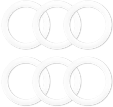 6 Pcs Gasket Seal Rings for Bialetti Moka Express Dama 9 Cups - Spare Food Grade Silicone Sealing Rings for Aluminium Stovetop Coffee Maker Pots (Better Than Rubber)