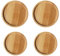 4 vassoi rotondi, vassoio per tè, sottobicchieri in legno, vassoio per piatti, portacandele profumato, piattino, portacandele per battesimo (8 cm, 10 cm)