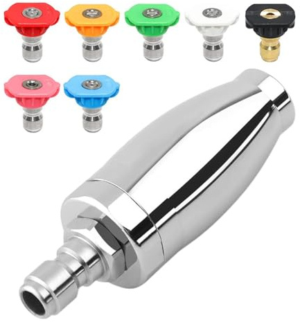Potente boquilla de lavado a presión, boquilla turbo para limpiadora de alta presión, boquilla turbo giratoria de 360 grados, accesorio para limpiador de alta presión para, vallas, ventanas