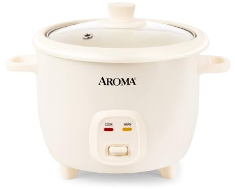 AROMA CoreCoat Rice Cooker with One-Touch Control and Non-Stick Ceramic Coating (6 Cups Cooked, 3 Cups Uncooked)