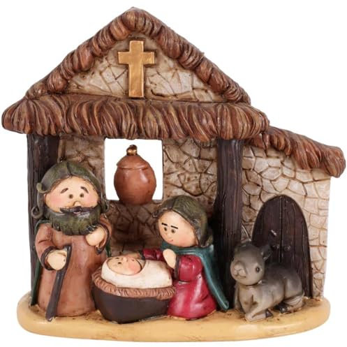 Home & Styling Kleine Weihnachtskrippe, 15 cm, Muster:Muster 1
