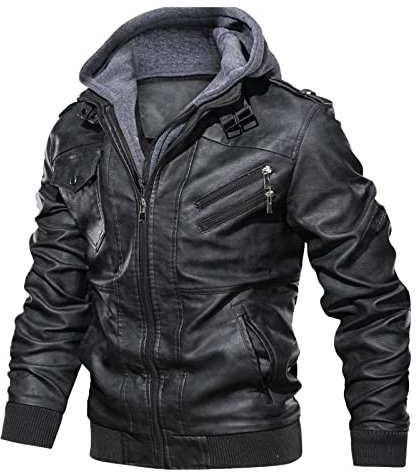 Chaqueta Corta Para Hombre: Calor Invierno Chaqueta De Piel Sintética Para Hombre Protección Contra El Viento Impermeable Reversible Deportiva Transición Chaqueta Basic Cazadora Aviador