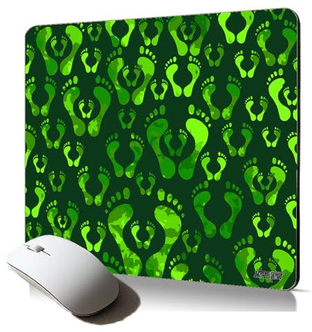 utaupia Tapis de Souris Souple Trace de Pas Empreinte Fantaisie Colore Imprime Accessoire Durable Ergonomique Original