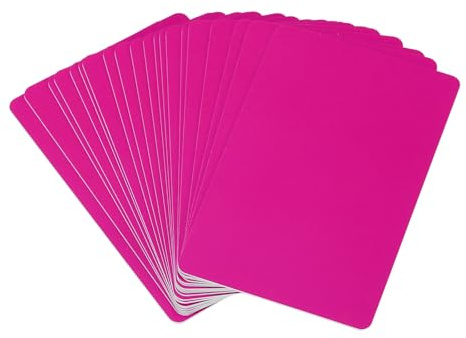 PATIKIL Leere PVC-Karten, 20er-Pack Inkjet-Plastik-ID-Karte CR80 30 MIL Weiße bedruckbare Visitenkarten, wasserdichter beidseitiger Druck für Foto-ID-Badge Inkjet-Drucker Glänzend, Pink
