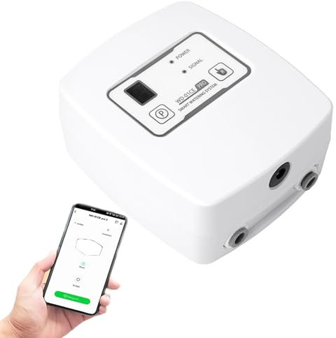 Sistema de riego automático, Kit de riego por Goteo automático con alimentación USB, presión de Agua Ajustable, Bomba autocebante incorporada, para Plantas en macetas, balcón, Grifo de Manguera