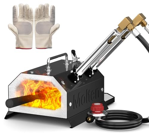 MMasters 2 Burner Propane Forge 2600°F Gas Forge for Blacksmithing and Knife Making Kit – Dual Burner Set with Fast Heating for Bladesmithing and Metalworking Tools and Equipment