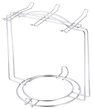 Homoyoyo Porta Tazzine caffè e Piattini, Supporto in Acciaio Inox per 4 Tazze e 6 Piattini, Organizzatore Verticale per Mobile Cucina e Tavolo | Argento, per Armadio e Ufficio, Organizer Multifunzione per Tazze e Piattini