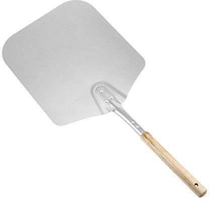 Lbvzxkad Pala per Buccia per Pizza nel Alluminio da 9 Pollici con Manico nel Legno Pala per Torta Attrezzo per Sollevatore per Pizza Strumenti di Cottura Lunghezza 66 Cm
