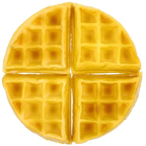 ibasenice Realistic Simulation Fake Waffle Bread 4pcs Artificial Food Decor for Home Kitchen Restaurant Display Chaffle Fake Play Food Toys