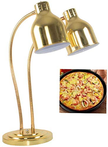 NSTVVEE Lampe Chauffe-Plats Commerciale, Lampe de Table chauffante pour Aliments, Lampe d'affichage, Ampoule chauffante Infrarouge, Double Lampe chauffante en cuivre pour Aliments, Buffet