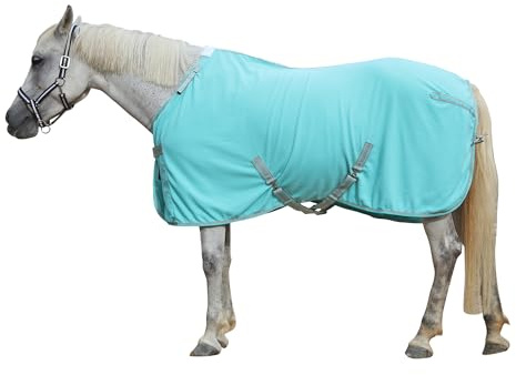 Gallopoff Horse Fleece Cooler, Blanket Liner - 300g Anti-Pilling Fleece, Moisture-Wicking, Cooling & Drying for Post-Workout, Bath & Travel, Prevent Overheating & Chilling Mintgreen 78