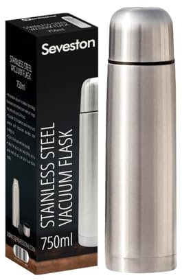 Seveston 750ml Insulated Water Bottle Stainless Steel Vacuum Flask Double Walled Leakproof BPA-Free Travel Coffee Mug Reusable Thermal Bottle for Hot & Cold Drinks (750 ml)