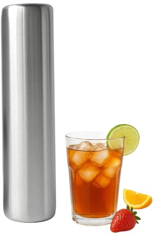 Metal Ice Cubes - Stainless Steel Cylinder Rapid Freezing Packs, Non-Diluting Portable Drink Chillers | Reusable Cooling Stones for Beer Wine Cocktail Coffee Chocolate Kitchen Bar Accessories