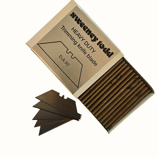 Sweeney Todd Strapazierfähige gerade Klingen, Box mit 100 Stück, zum Trimmen von Vinyl, Teppich, LVT-Bodenbelägen