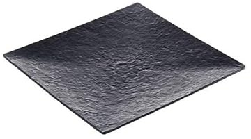Generico Vassoio - Piatto in melamina quadrato Ø 40x40x3,8 cm, Conf. 1 pz - Nero, Per Bar, Ristoranti e sushi