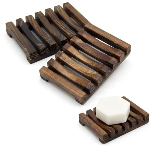 2 Stück Seifenschalen Holz,Umweltfreundliche Seifenschale,Seifenablage,Natürlichem Holz Dusche Handarbeit Seifenhalter,Seifenhalter Waschbecken,Seifenhalterung,Biologisch Abbaubar,für Bad Küche
