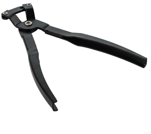 Offset Boot Clamp Pliers for CV Joint and Tie Rod Dust Cover Clamps, Forged Carbon Steel, 9.84 in (25 cm), Heavy-Duty Crimping Tool