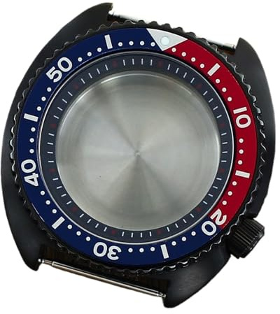 1 st 45 mm svart klockfodral Safirglastillbehör for NH35 NH36 4R36 Abalone 120 klick delar(Deep blue Chapter 2)