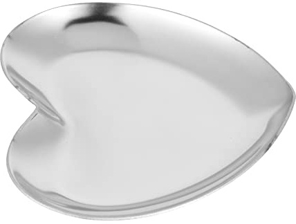 TOPINCN Palette de Nail Art en Acier Inoxydable en Forme de Cœur pour Mélanger les Couleurs et Peindre, Parfaite pour les Salons de Manucure, les Professionnels et les Débutants, Taille 3,3 X,,