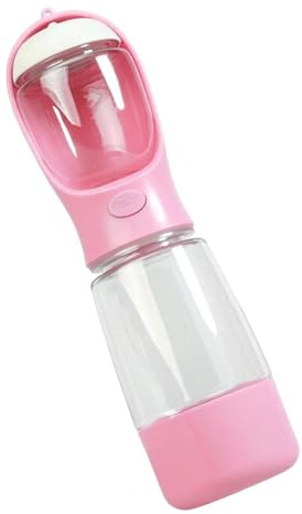 Boraccia para perros de viaje – Porta aperitivos antigoteo – Botella dispensador con porta bolsas higiénicas – para cachorros, perros, tamaño mediano, grande, conejos, paseo, parques y playa