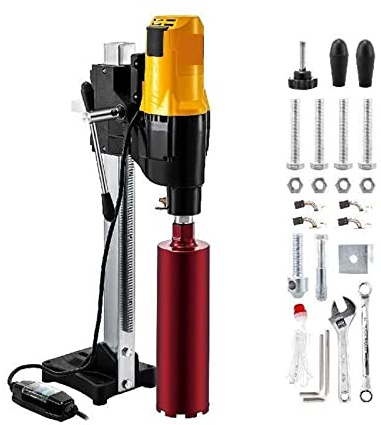 255mm Vertical Diamond Core Drill Rig Stand 4450W Heavy Duty Engineering Bench Wet Dry Concrete Marble Drilling Machine,High Stability