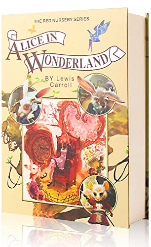 EIOUMAX Real Paper Diversion Book Safe with key Secret Box Collection Box-Alice In Wonderland