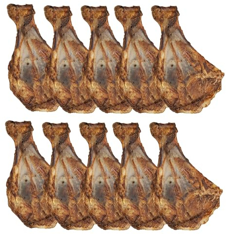 Schecker 10 Stück Schweine Schulterblatt - getrocknet - Ideal für kleinere bis mittelgroße Hunde